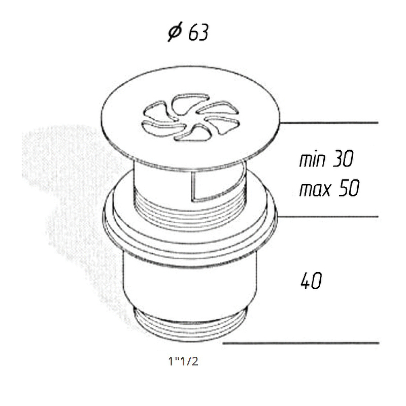 Донный клапан Migliore Ricambi 17958 Золото от магазина ЛесКонПром.ру