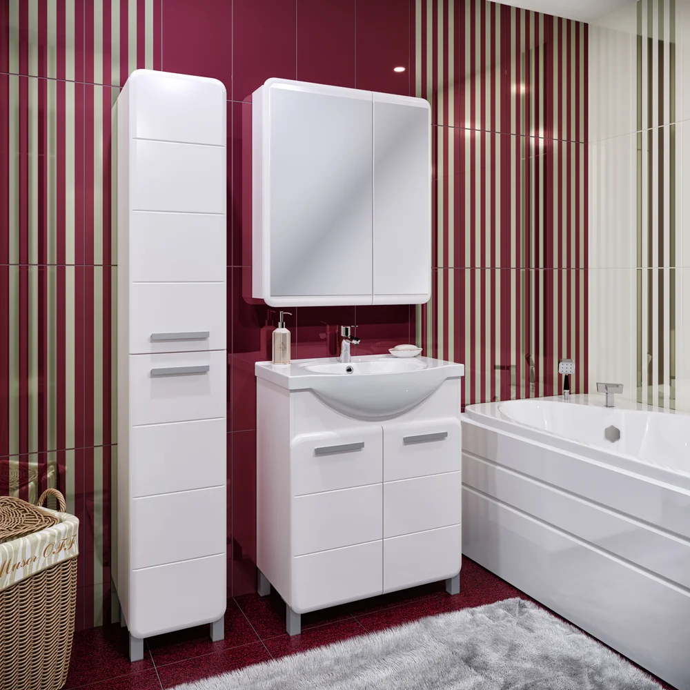 Зеркало-шкаф Runo Эрика 70 от магазина ЛесКонПром.ру