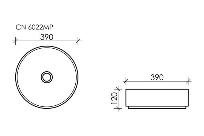 Умывальник накладной CERAMICA NOVA Element 80551243 от магазина ЛесКонПром.ру