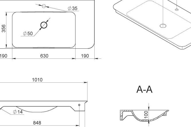 Раковина встраиваемая в столешницу Sensation 80533131 от магазина ЛесКонПром.ру