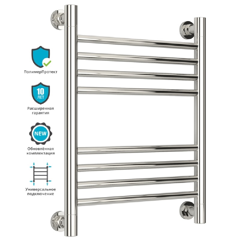 Водяной полотенцесушитель Сунержа Богема прямая 500х400 Хром от магазина ЛесКонПром.ру