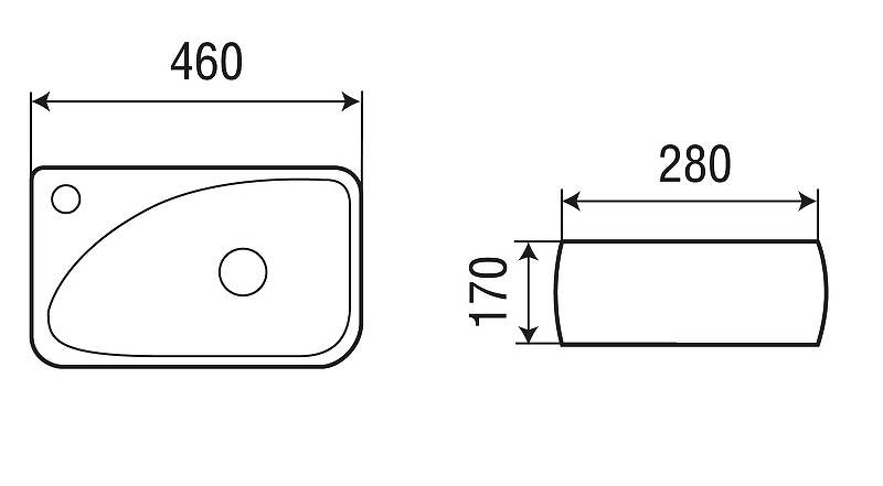 Раковина WeltWasser Aisbach 5096 L 46 10000004599 Белый глянец от магазина ЛесКонПром.ру