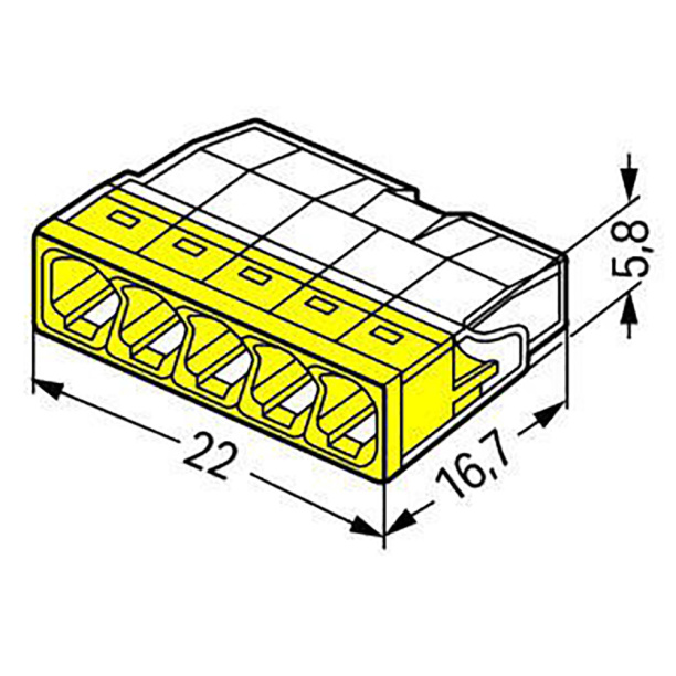 Клемма WAGO 5-проводная 6 шт от магазина ЛесКонПром.ру