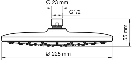 Верхний душ Wasserkraft A077 от магазина ЛесКонПром.ру