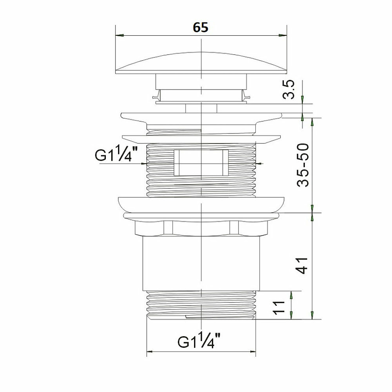 Донный клапан Orange X1-004br Бронза от магазина ЛесКонПром.ру