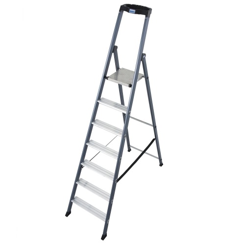 Стремянка алюминиевая анодированная Krause Sepro S 7 ступеней (арт. 124210) от магазина ЛесКонПром.ру