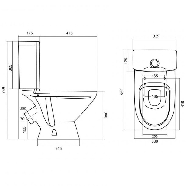 Унитаз-компакт Santek Лига с сиденьем от магазина ЛесКонПром.ру