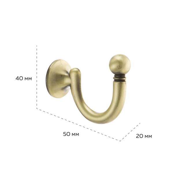 Крючок мебельный KERRON 0150 бронза от магазина ЛесКонПром.ру