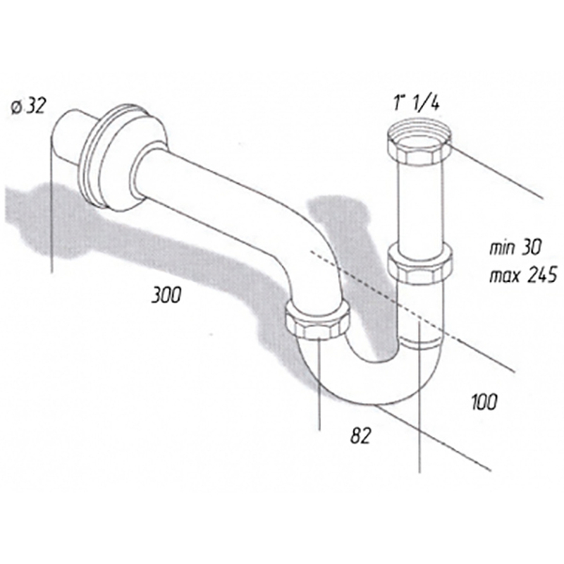 Сифон для раковины Migliore Ricambi 17934 Золото от магазина ЛесКонПром.ру