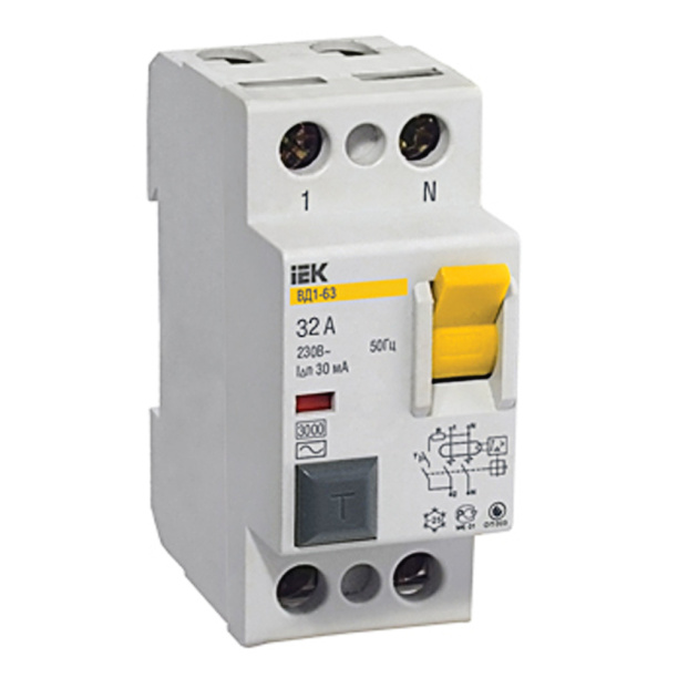 УЗО IEK 2п 30 мА 32 А от магазина ЛесКонПром.ру