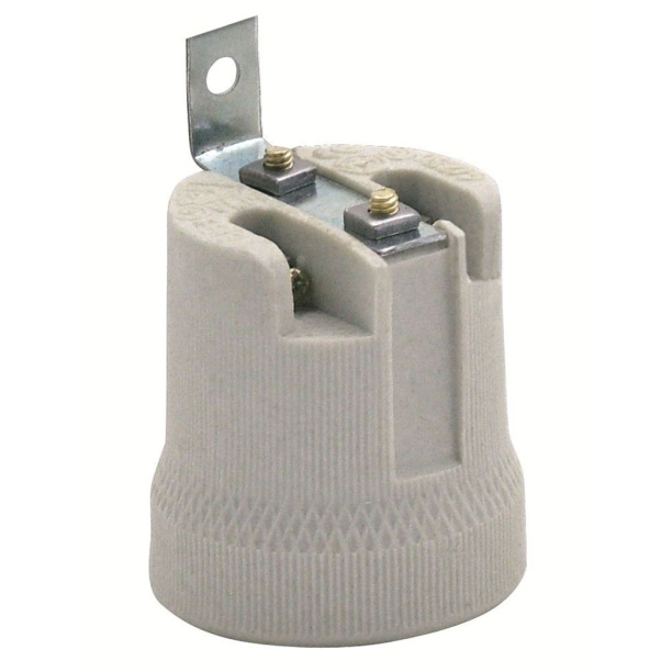 Патрон Е27 DORI керамический со скобой от магазина ЛесКонПром.ру