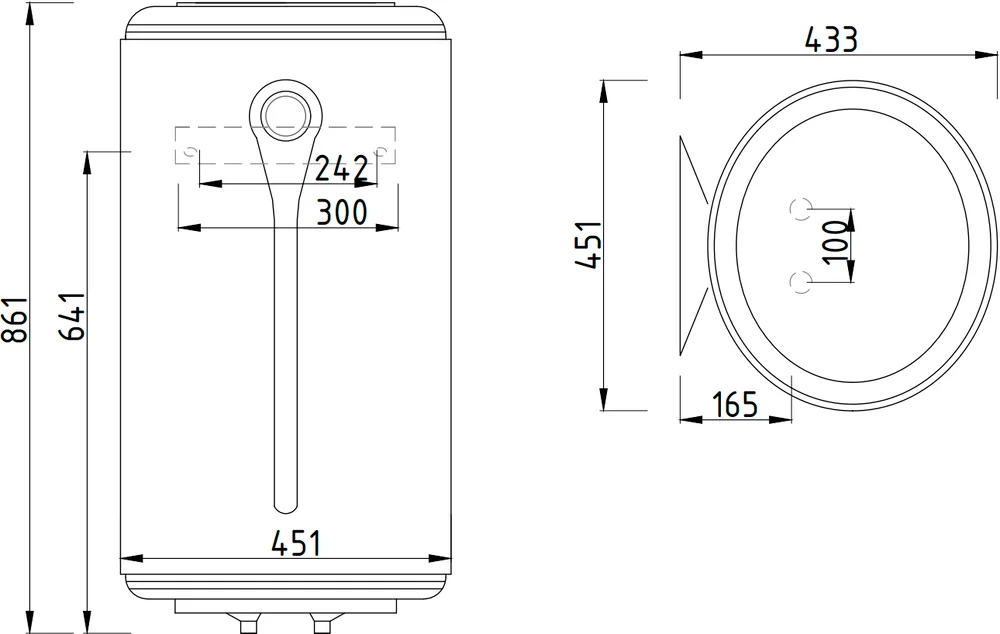 Накопительный водонагреватель Atlantic Ego 80 электрический от магазина ЛесКонПром.ру