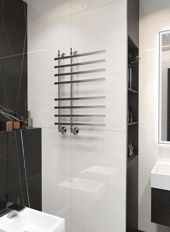 Водяной полотенцесушитель EWRIKA Медея LT 80х55 Хром от магазина ЛесКонПром.ру