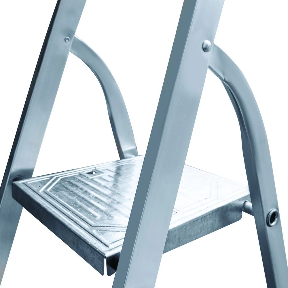 Стремянка алюминиевая с широкой ступенью и органайзером Новая Высота 7 ступеней (арт. 1118107) от магазина ЛесКонПром.ру