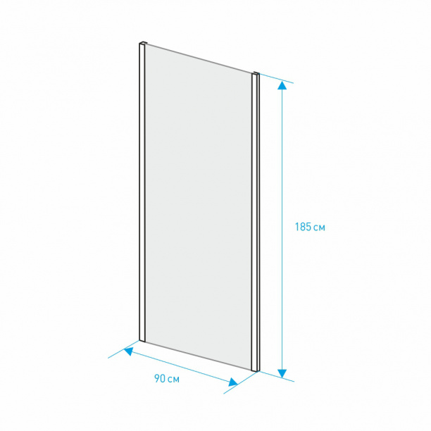 Душевая дверь FLUMEN Sangro 120х195 см черный профиль от магазина ЛесКонПром.ру