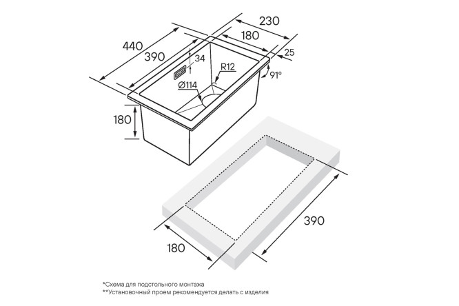 Мойка врезная PAULMARK Klein 80530280 от магазина ЛесКонПром.ру