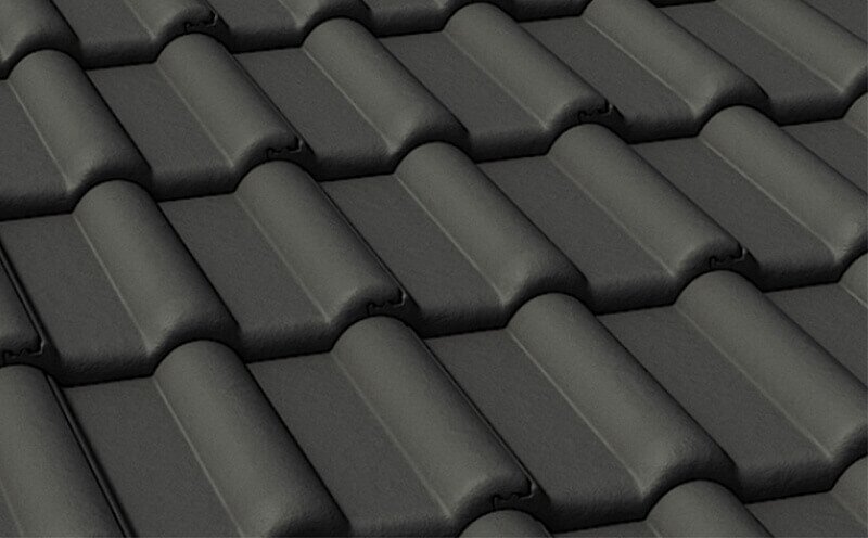 Черепица цементно-песчаная половинчатая BRAAS Франкфуртская черная от магазина ЛесКонПром.ру