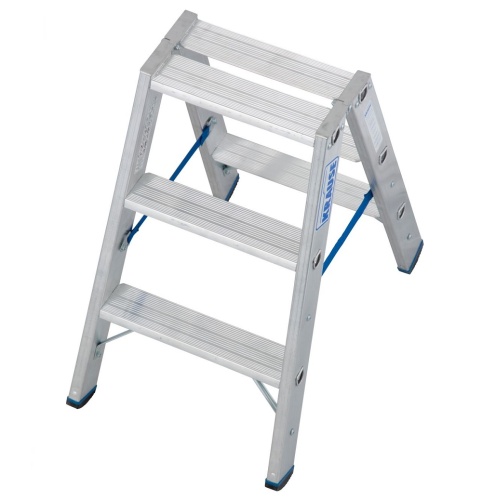 Стремянка алюминиевая двухсторонняя Krause Stabilo 2х3 ступени (арт. 124715) от магазина ЛесКонПром.ру