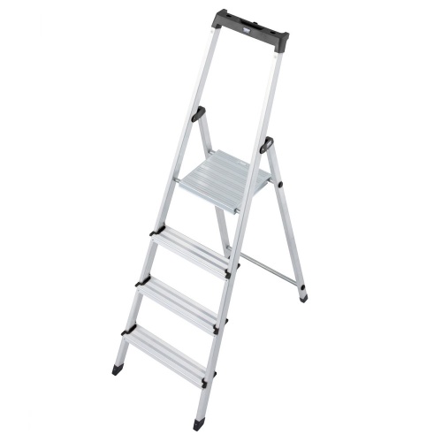 Стремянка алюминиевая Krause Solidy 4 ступени (арт. 126221) от магазина ЛесКонПром.ру