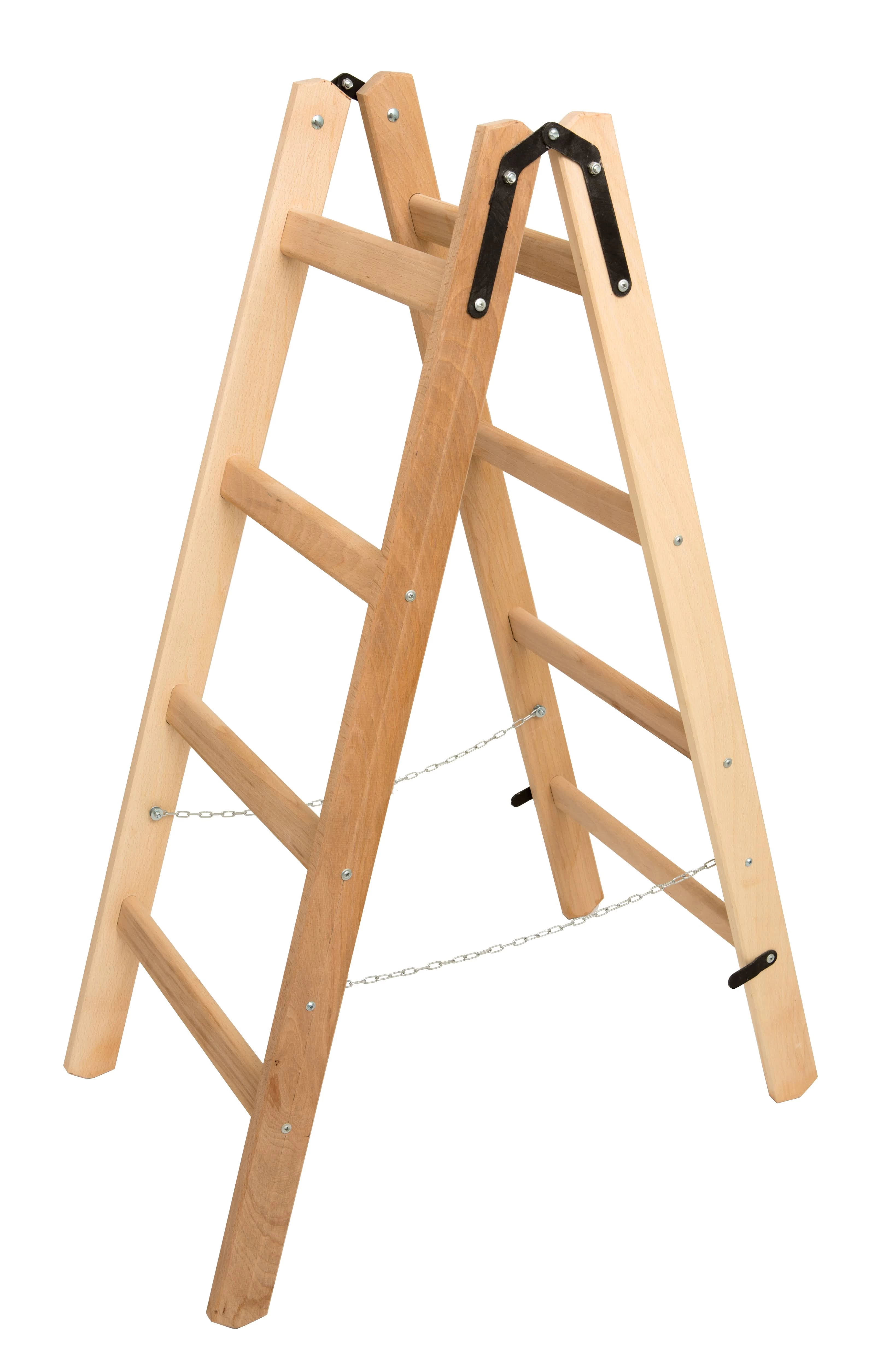Стремянка двухсторонняя деревянная с перекладинами Hoz-Block Маляр 2х5 ступеней (арт. СДДМ-5) от магазина ЛесКонПром.ру