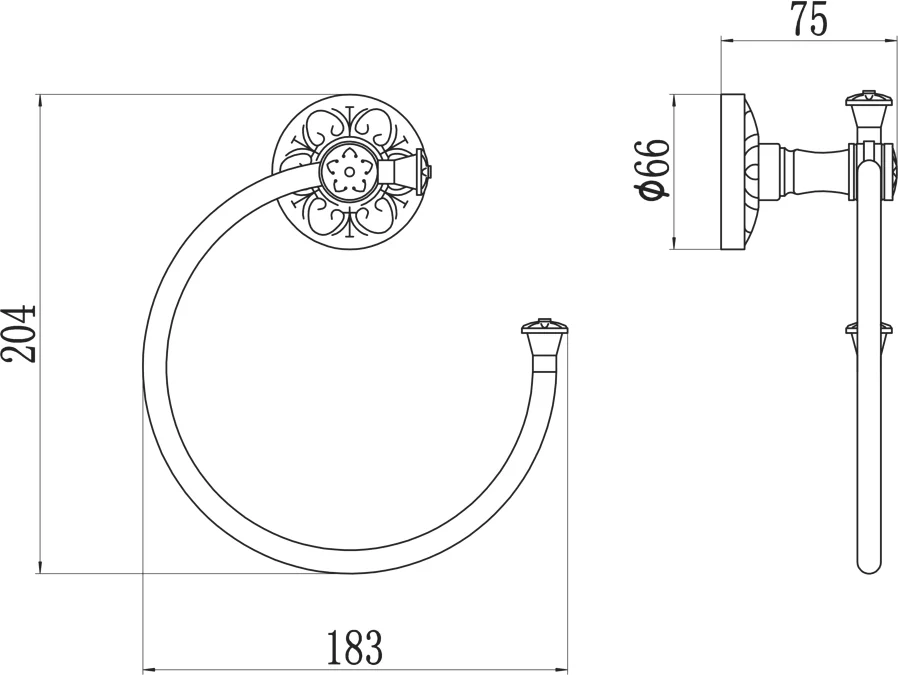 Полотенцедержатель Savol 58 с S-005863C бронза от магазина ЛесКонПром.ру