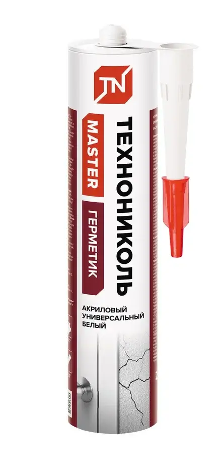 Герметик ТЕХНОНИКОЛЬ универсальный акриловый белый 280 мл от магазина ЛесКонПром.ру