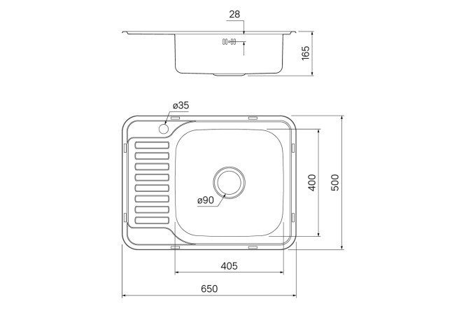 Мойка врезная IDDIS BAS65SRi77 80550601 от магазина ЛесКонПром.ру