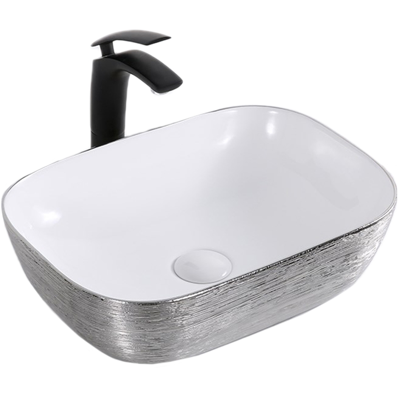 Раковина-чаша Mira 46 MR-4632LWS Белая Серебро от магазина ЛесКонПром.ру