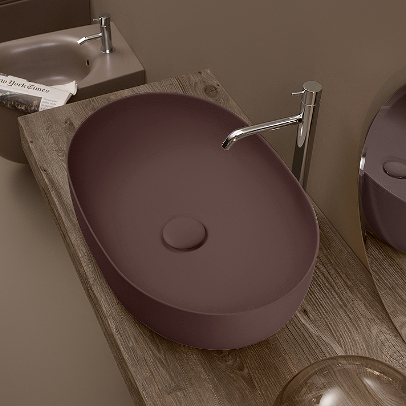Раковина-чаша Kerasan Nolita 60 534375 Бургундский матовый от магазина ЛесКонПром.ру