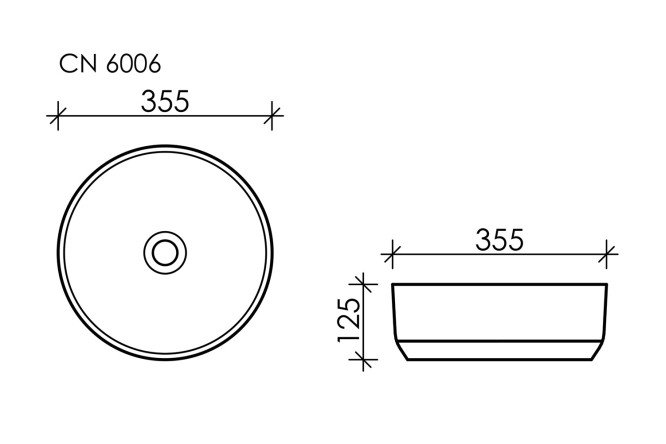 Умывальник накладной CERAMICA NOVA Element 80551277 от магазина ЛесКонПром.ру