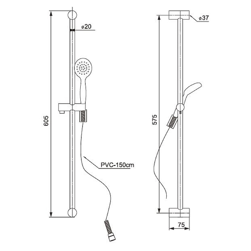 Душевой гарнитур Paini Modena MDCR121 Хром от магазина ЛесКонПром.ру