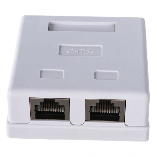 Розетка компьютерная 2-я Hyperline Cat5е от магазина ЛесКонПром.ру