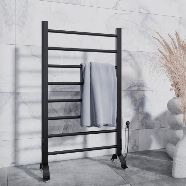 Полотенцесушитель электрический FLUMEN 200 Вт черный от магазина ЛесКонПром.ру