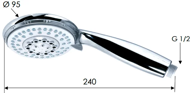 Душевая лейка Remer 318F4X от магазина ЛесКонПром.ру