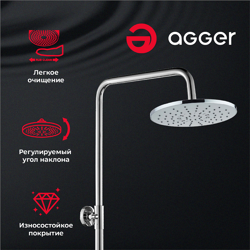Душевая система Agger Merry A1393300 Хром от магазина ЛесКонПром.ру