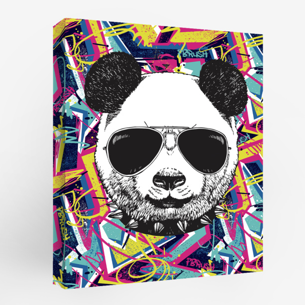 Канвас 40х50 см Граффити Панда от магазина ЛесКонПром.ру