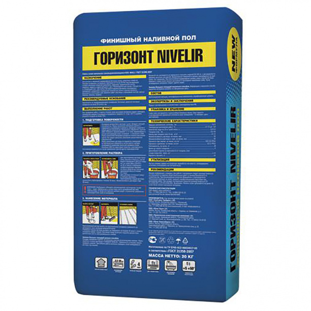 Наливной пол Unis Горизонт Nivelir 20 кг от магазина ЛесКонПром.ру