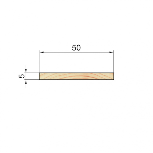 Рейка 5х50х2200 мм сосна сращенная бессучковая от магазина ЛесКонПром.ру