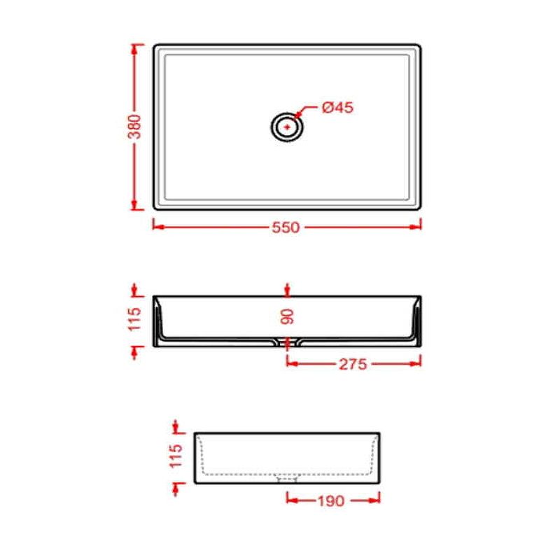 Раковина-чаша Artceram Scalino 55 SCL002 41 00 Matera от магазина ЛесКонПром.ру