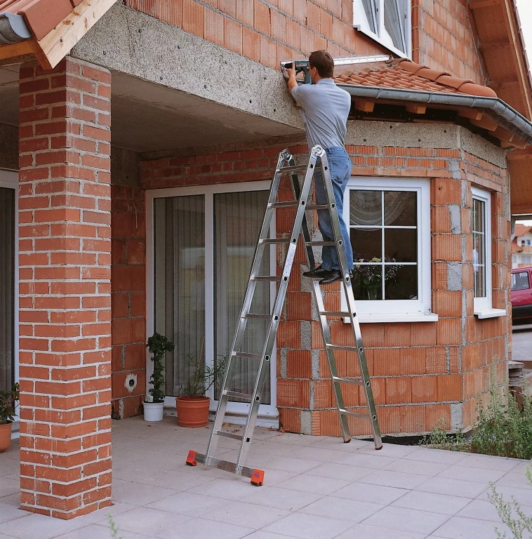 Двухсторонняя шарнирная лестница TriMatic 2Х8 KRAUSE арт.129918 от магазина ЛесКонПром.ру