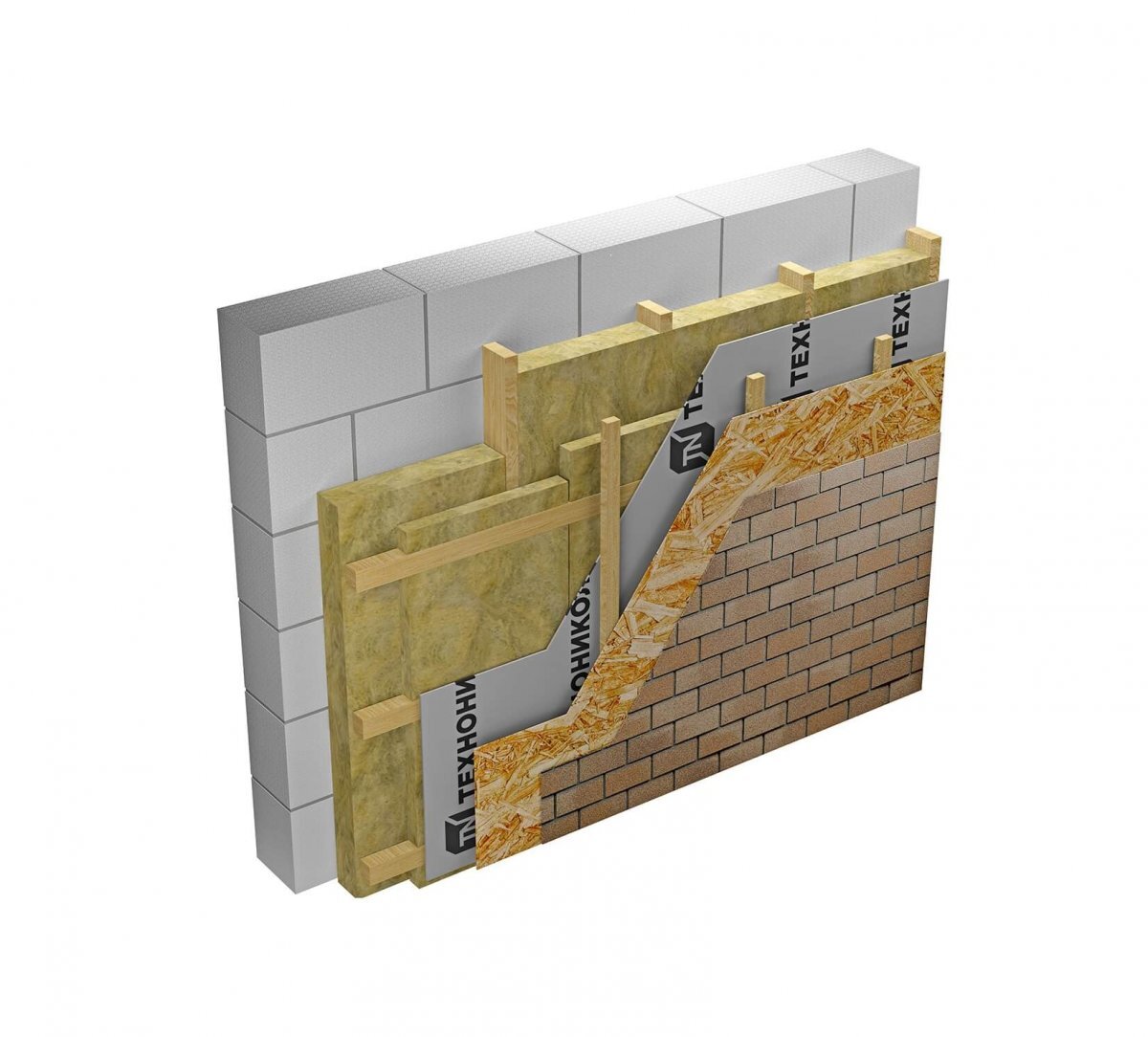 Каменная вата ТЕХНОНИКОЛЬ Техноблок Стандарт 1200х600х50 мм, 8 шт от магазина ЛесКонПром.ру