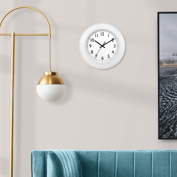 Часы настенные круглые Индастри d30 см белые от магазина ЛесКонПром.ру