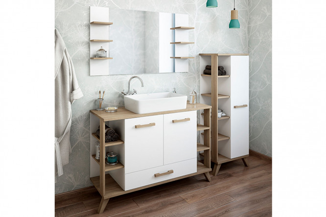 Зеркало с полкой Sanflor Ингрид 80359080 от магазина ЛесКонПром.ру