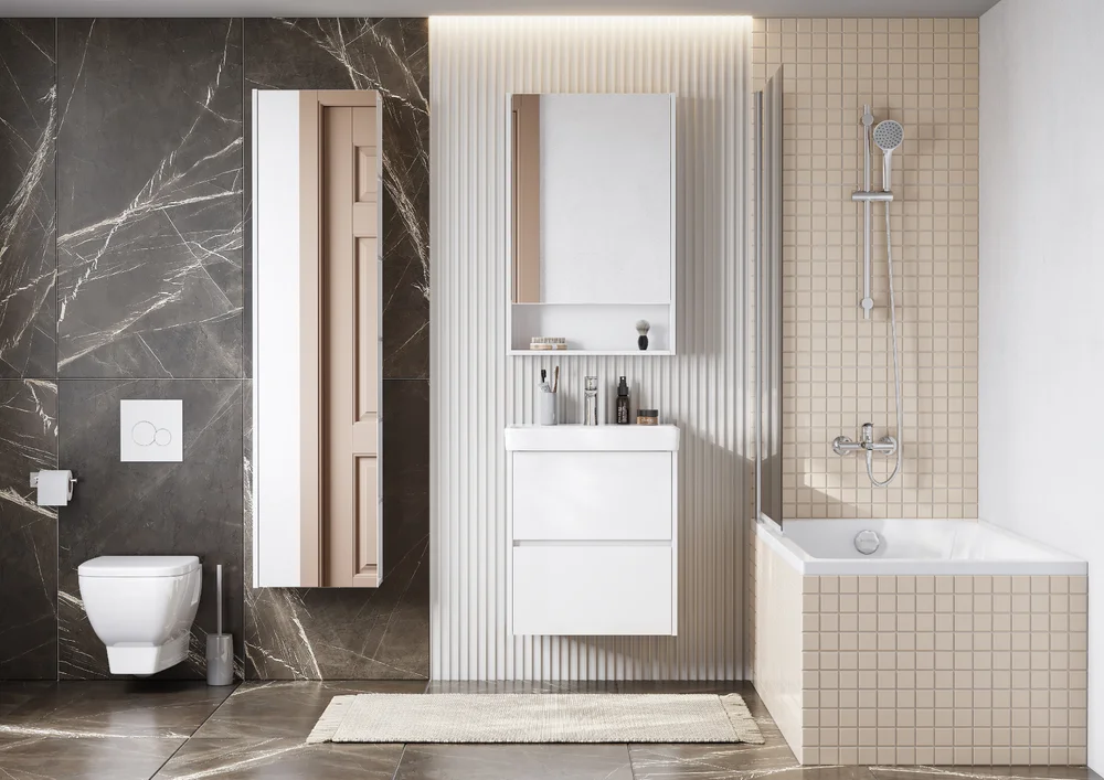 Зеркало-шкаф AQUATON Сканди 55 белый от магазина ЛесКонПром.ру