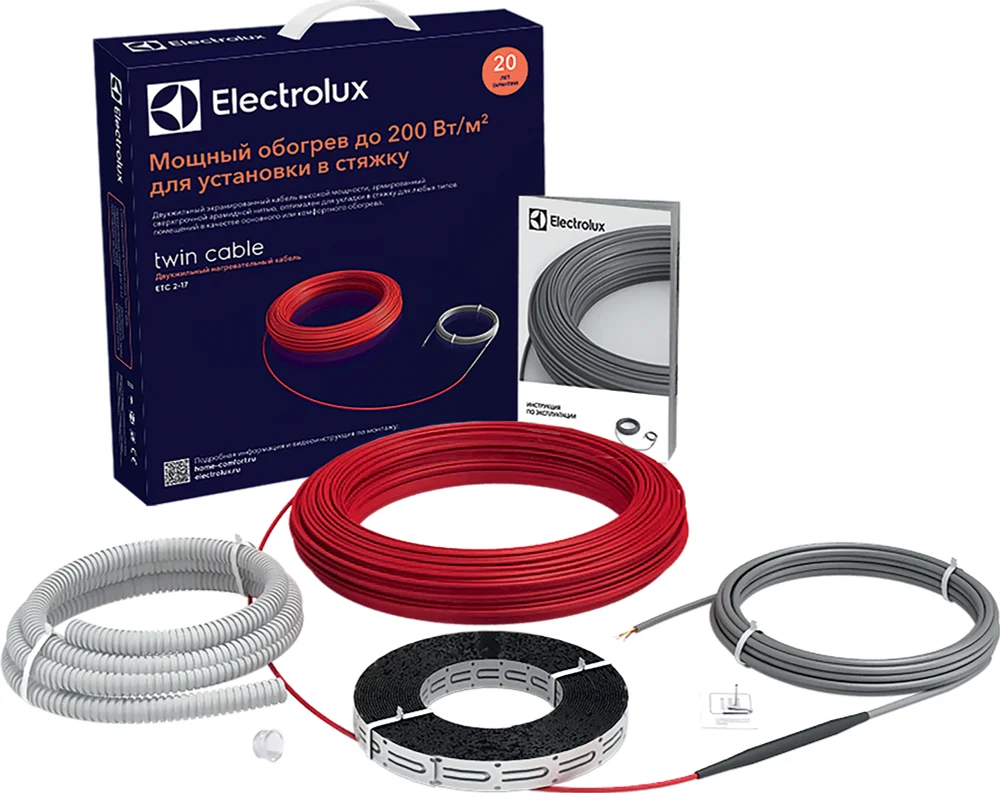 Теплый пол Electrolux Twin Cable ETC 2-17-1000 от магазина ЛесКонПром.ру