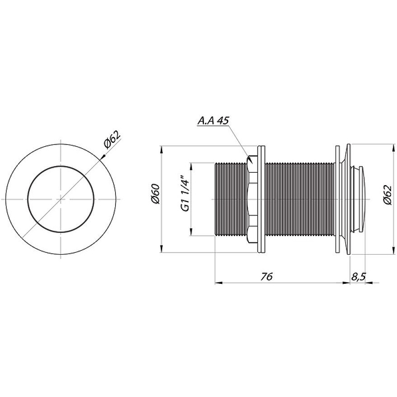 Донный клапан GPD PUP02 click-clack Хром от магазина ЛесКонПром.ру