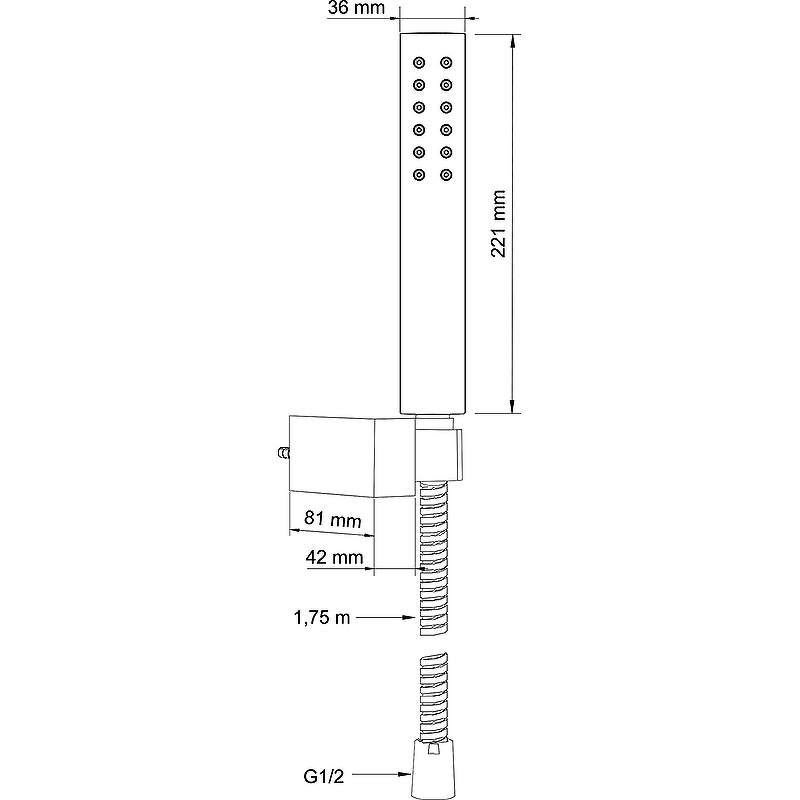 Душевой гарнитур Swedbe Calypso 5097 Хром от магазина ЛесКонПром.ру