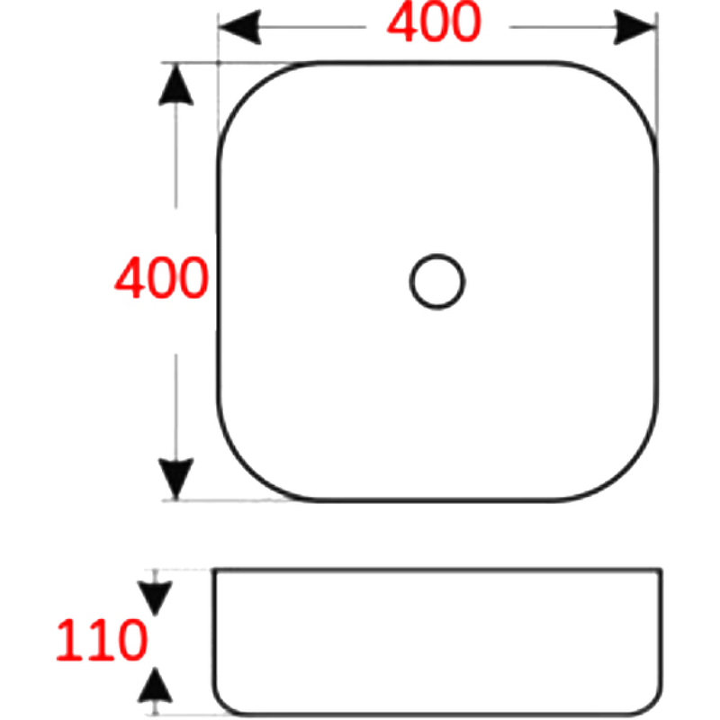 Раковина-чаша Mira 40 MR-4040MB Черная матовая от магазина ЛесКонПром.ру