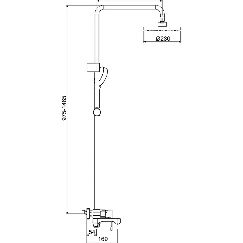 Душевая система Ekko E2402-8 Черная от магазина ЛесКонПром.ру