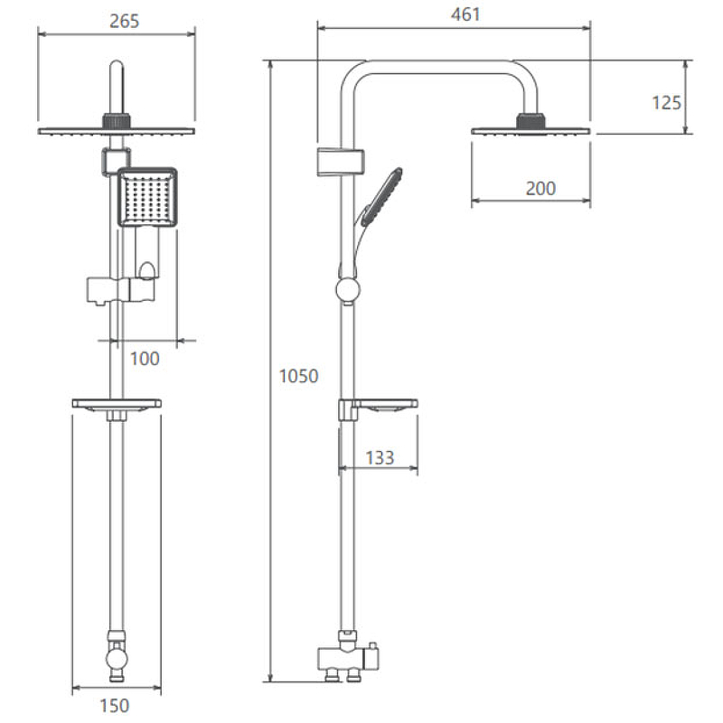 Душевая система Shouder Alma 9012606 Золото от магазина ЛесКонПром.ру